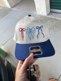 3 Bows Embroidered Snapback