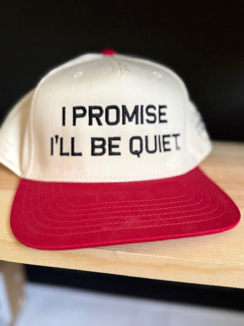 Quiet (fingers crossed) Embroidered Snapback